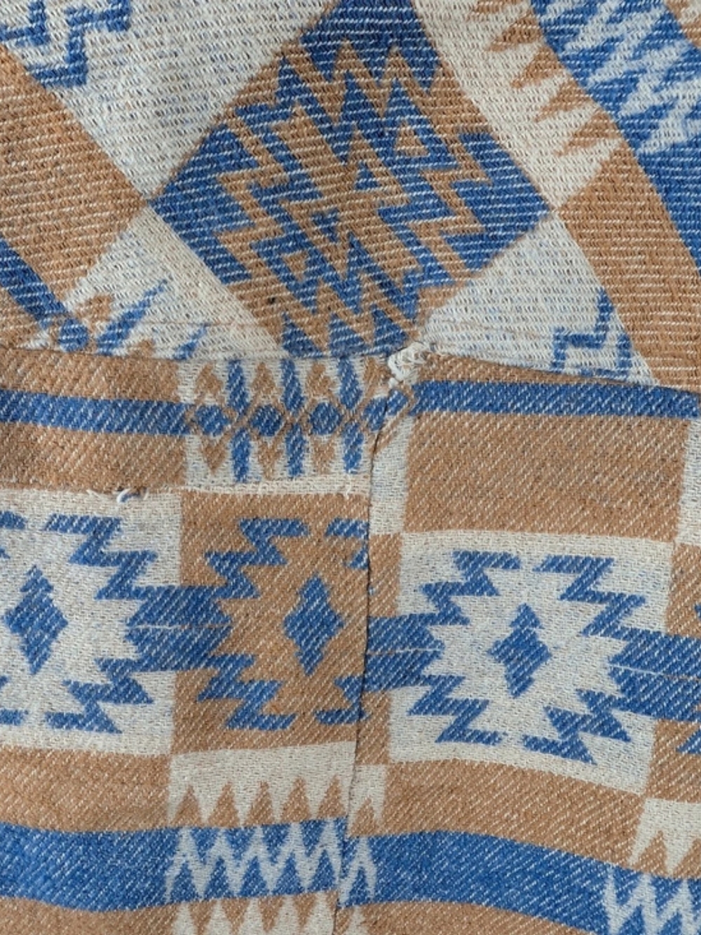 Rock & Roll Cowgirl Men's Geometric Snap-Front Shirt in Blue & Brown - Picture 8 of 8